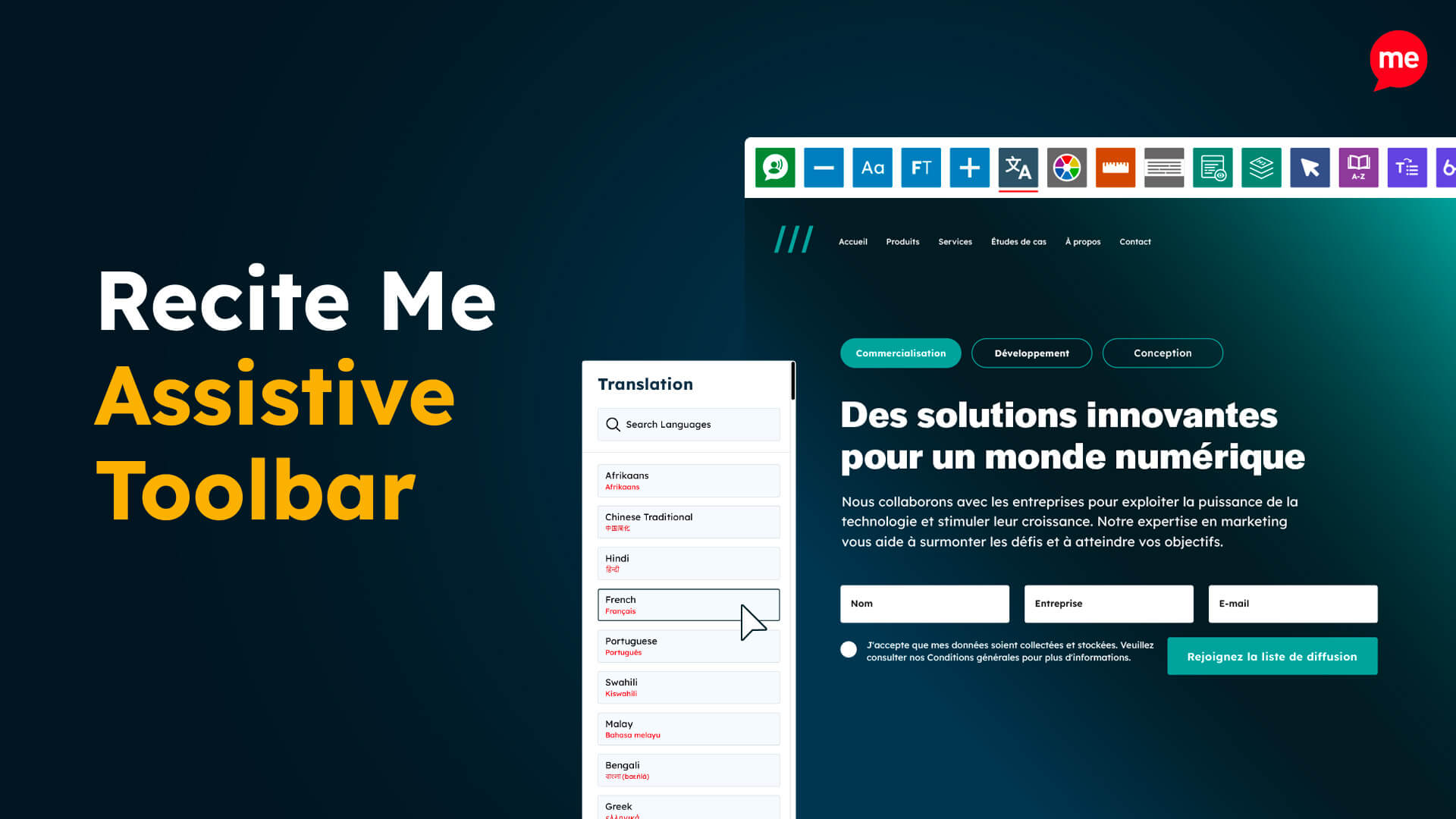 Recite Me Assistive Toolbar