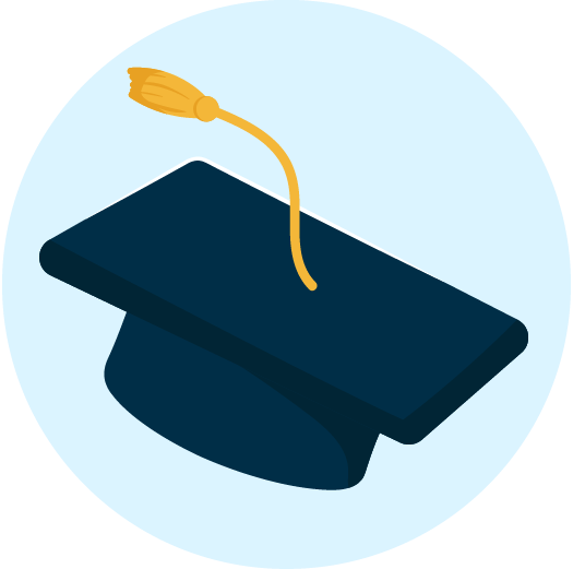 Animation of a graduation cap
