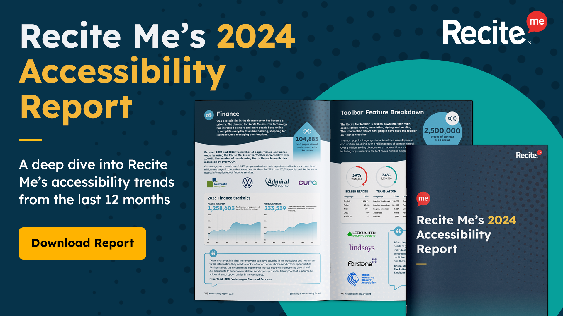 Recite Me's 2024 Accessibility Report. A deep dive into accessibility trends from the last 12 months