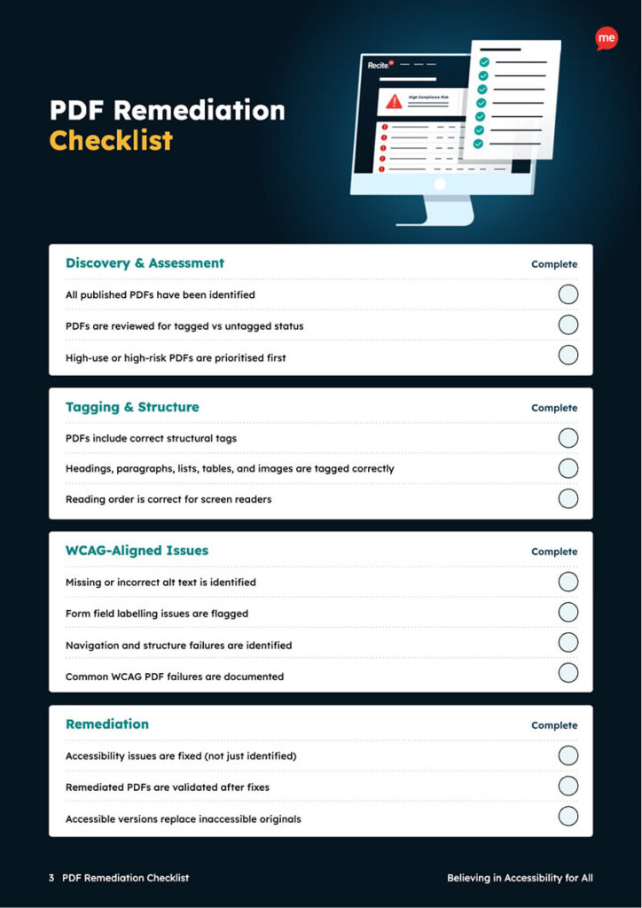 PDF Remediation Checklist Page 3