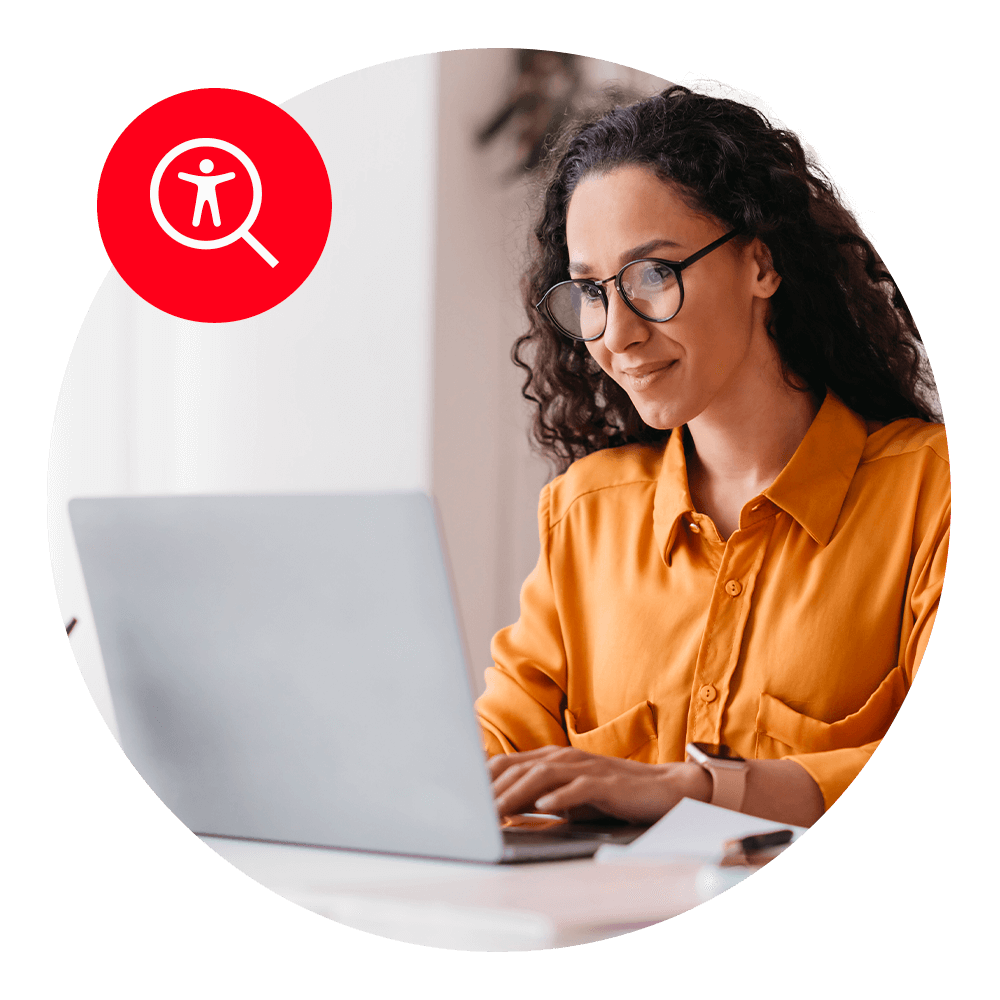 woman sitting at laptop