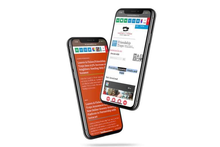 Loaves and Fishes Provide an Inclusive site Recite Me