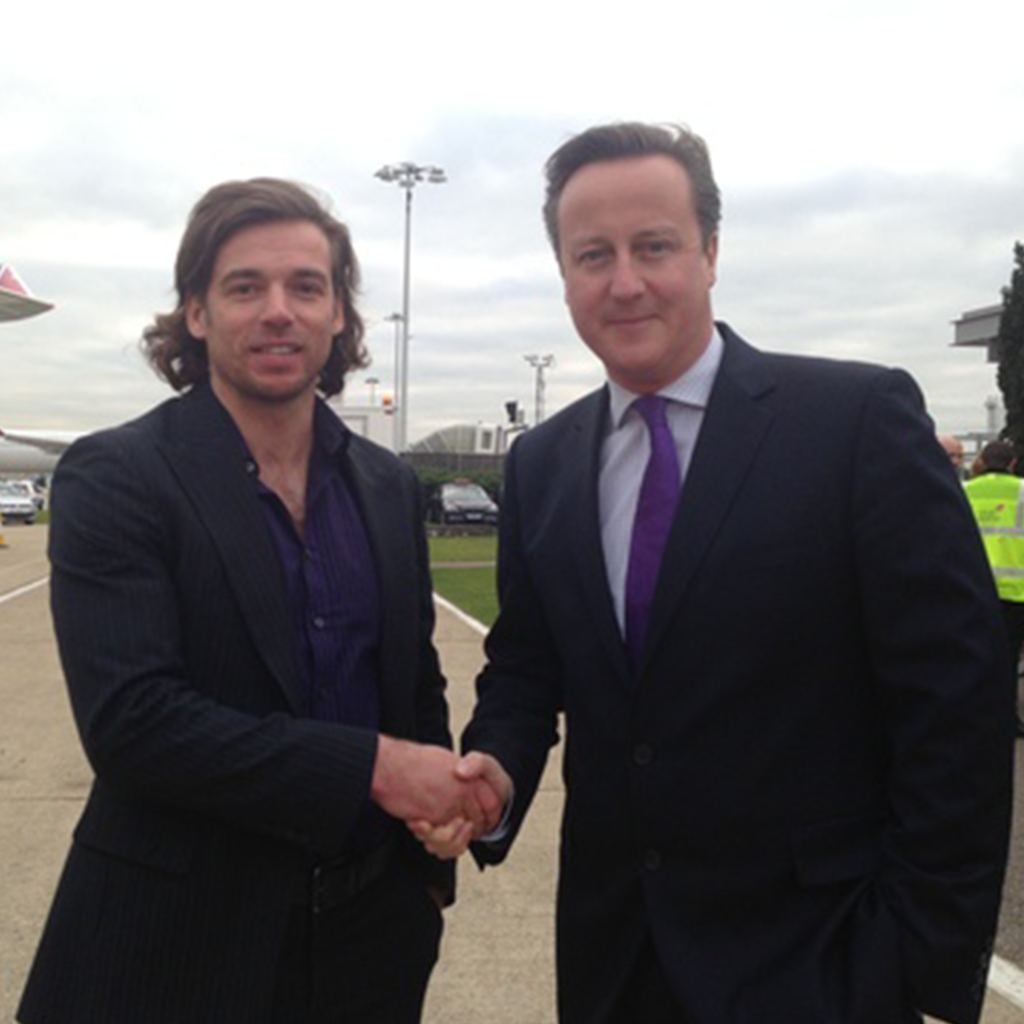 Ross shaking hands with David Cameron