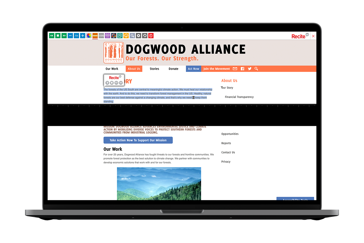 Dogwood Alliance Laptop