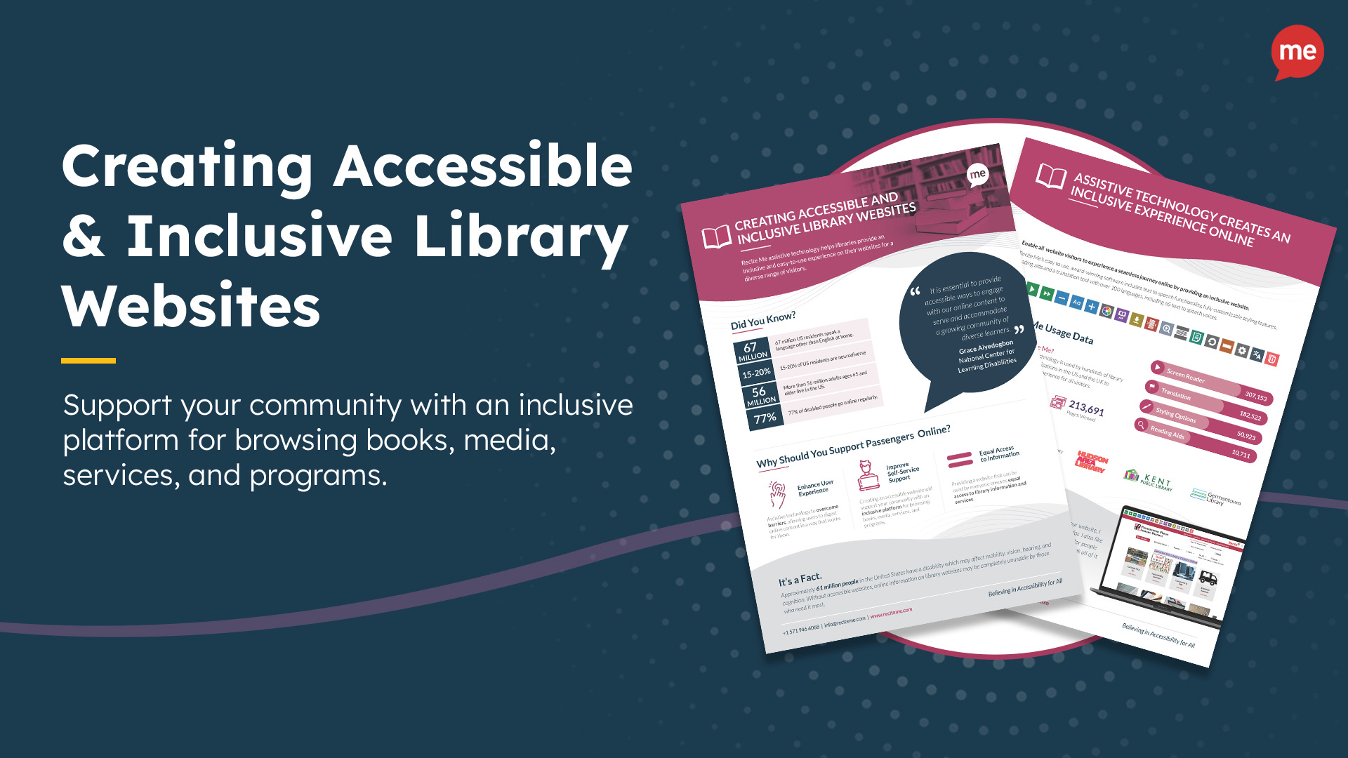 Creating Accessible & Inclusive Library Websites one-pager
