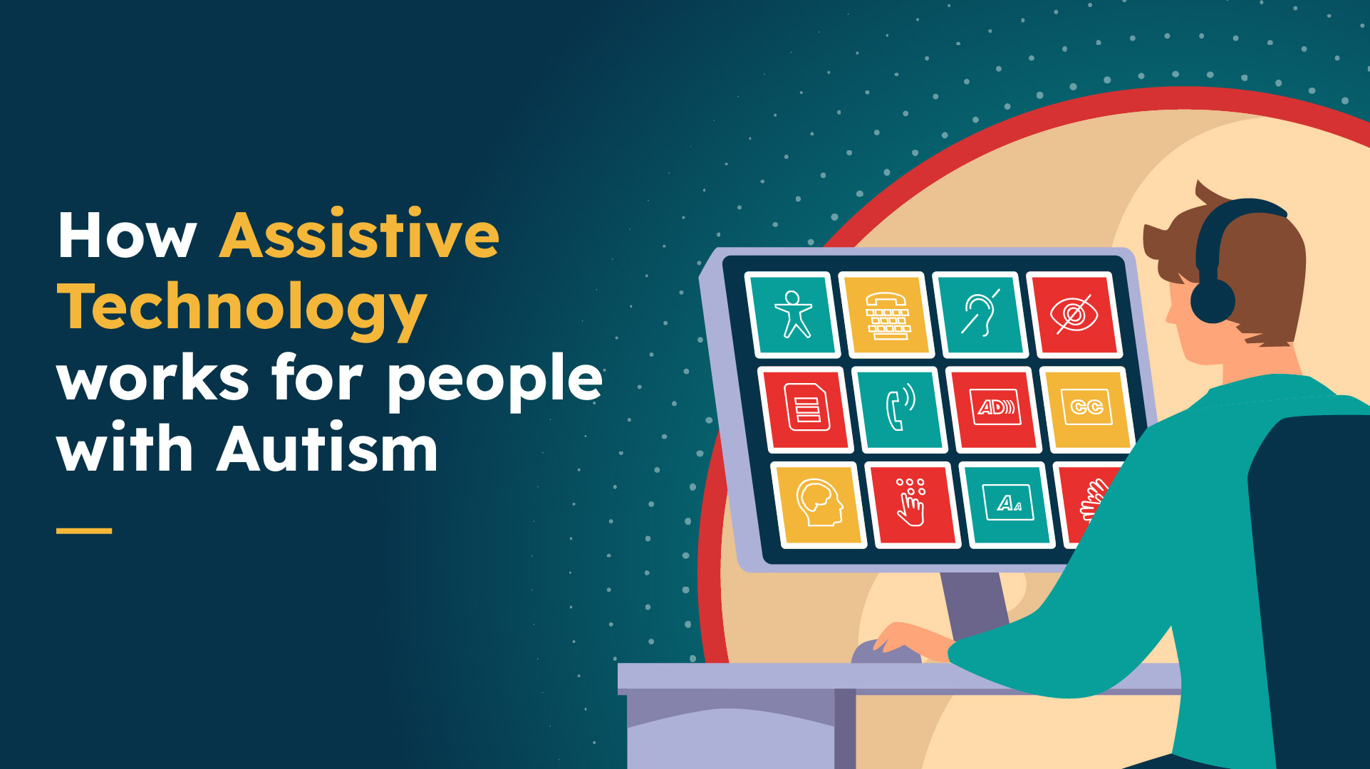 blog banner for assistive technology for people with autism