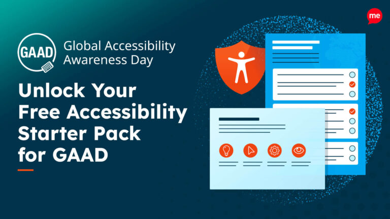 Text reads 'Unlock Your Free Accessibility Starter Pack for GAAD' with icons to represent accessibility and inclusion