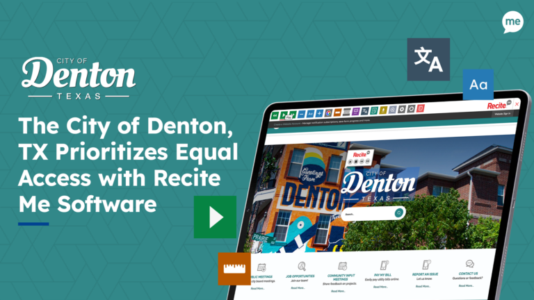 Featured Image: The City of Denton Prioritizes Equal Access with Recite Me