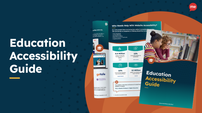 Alt text reads 'Education Accessibility Guide' with an image showing preview of the education guide