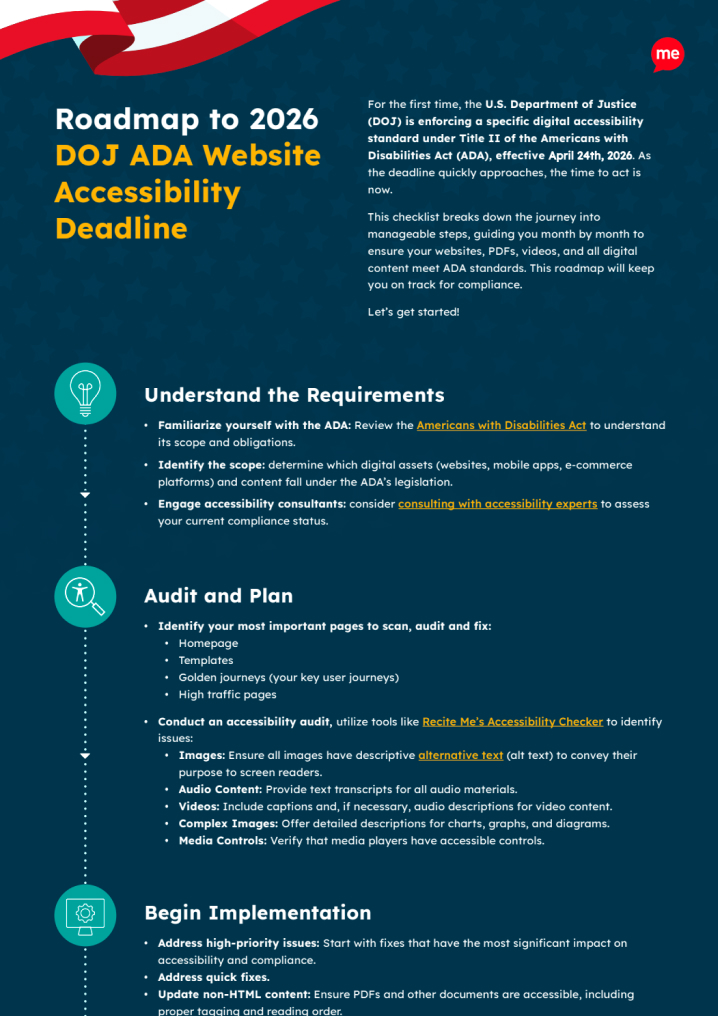 Page 1 of the DOJ Roadmap