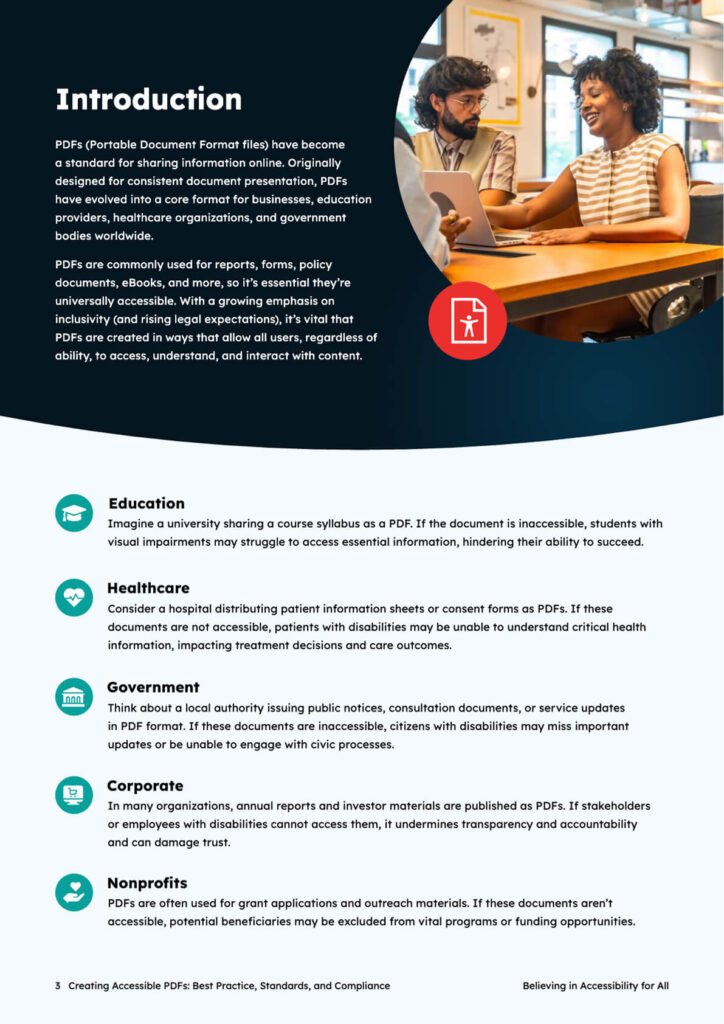 Page 3 of Creating Accessible PDFs Guide