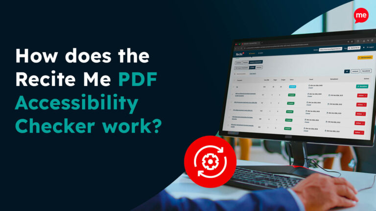How does the Recite Me PDF Accessibility Checker work