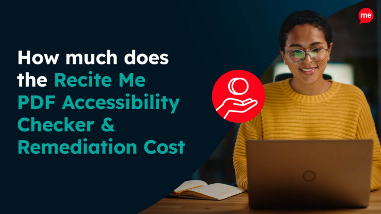 How much does the Recite Me PDF Accessibility Checker & Remediation Cost
