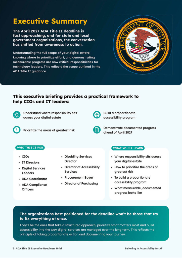 Page 2 of Executive Readiness Brief