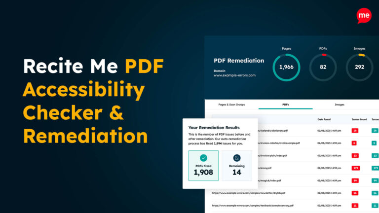 Recite Me PDF Accessibility Checker & Remediation