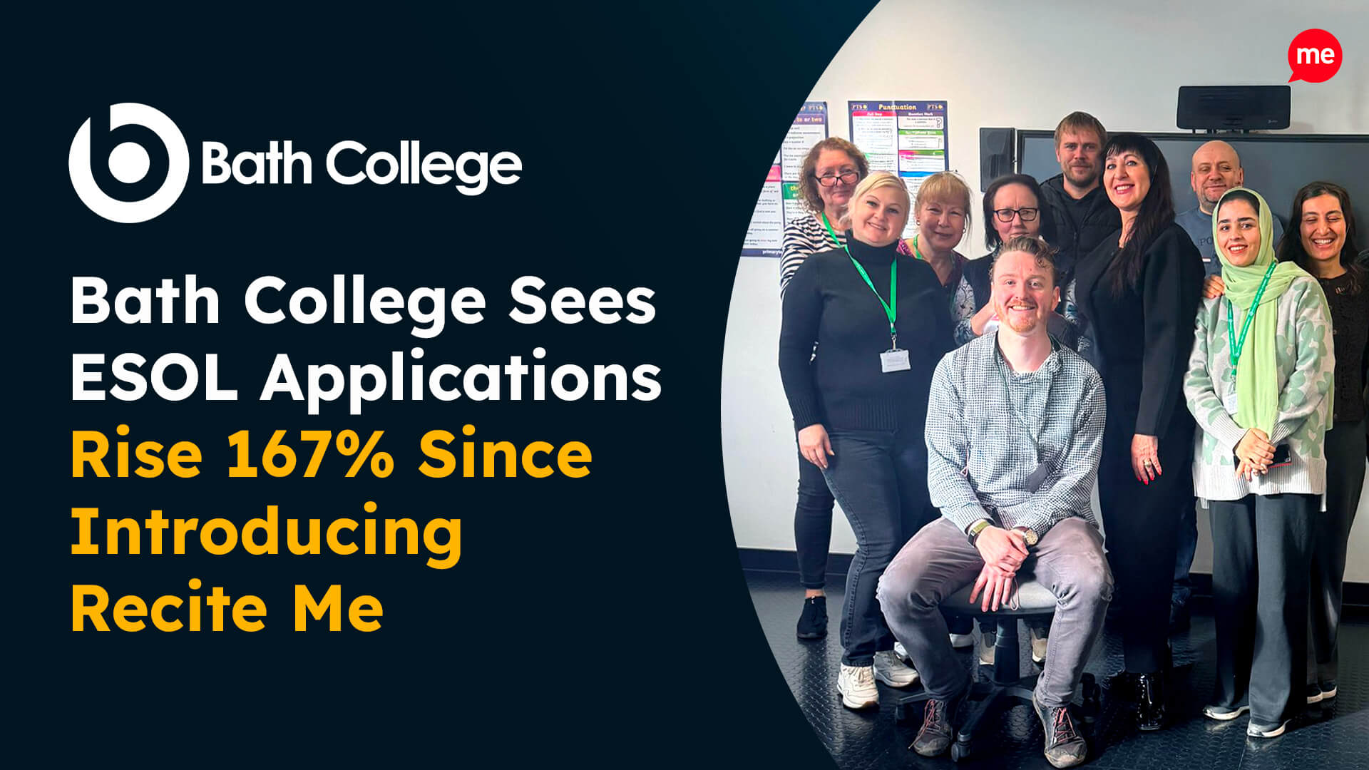 Bath College Sees ESOL Applications Rise 167% Since IntroducingRecite Me