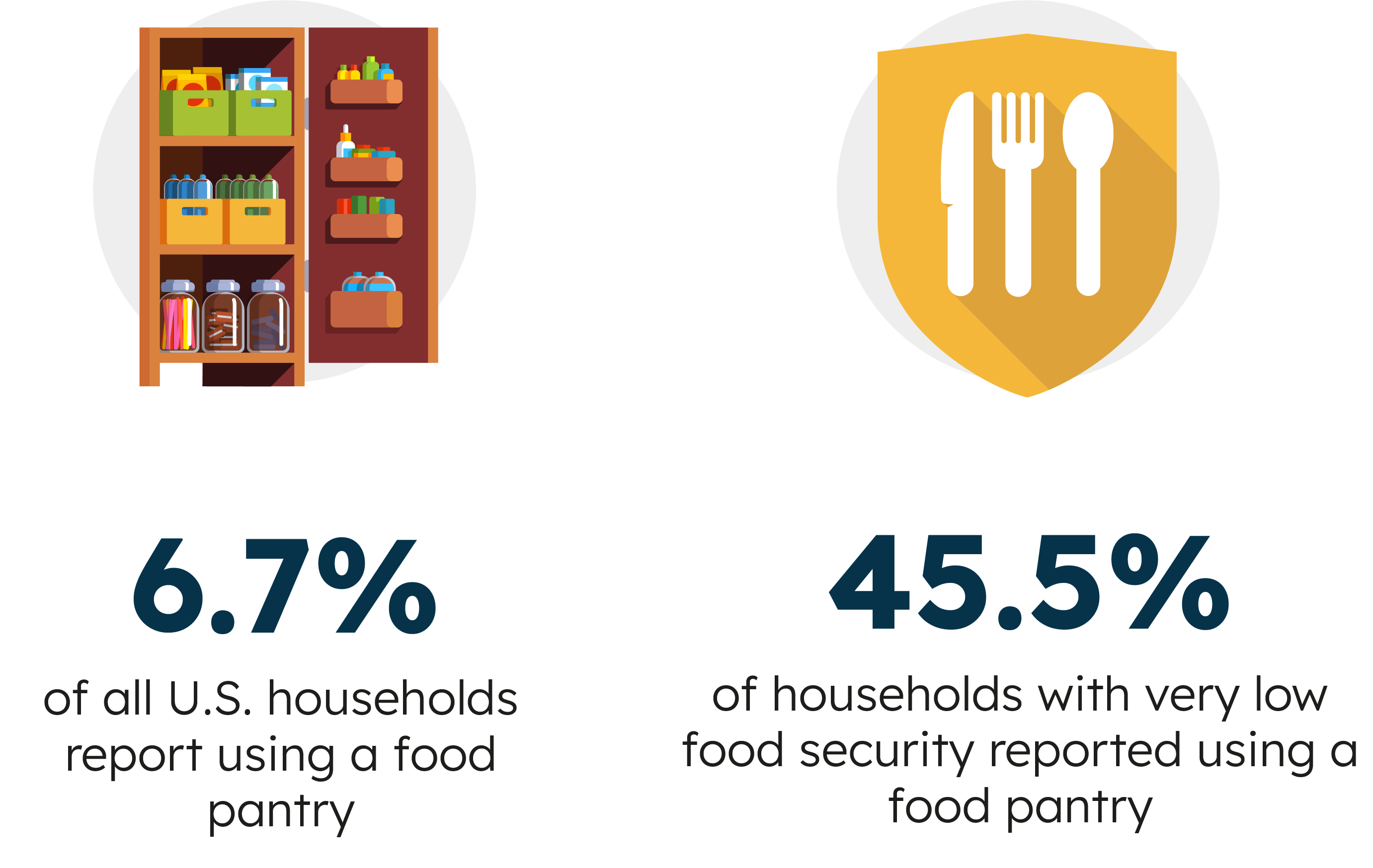 statistics showing US households that use a pantry