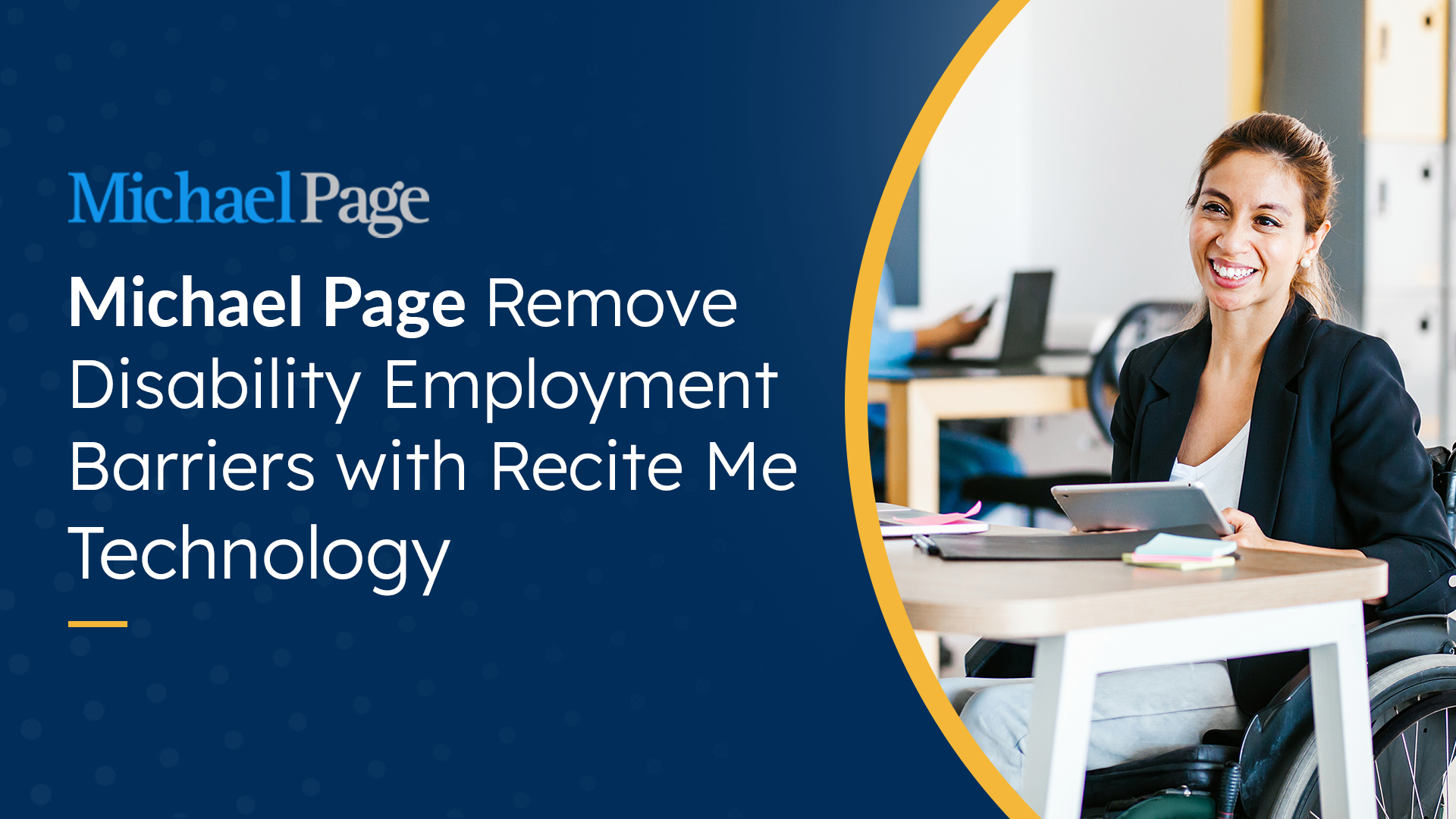 Michael Page Remove Disability Employment Barriers with Recite Me Technologyabil