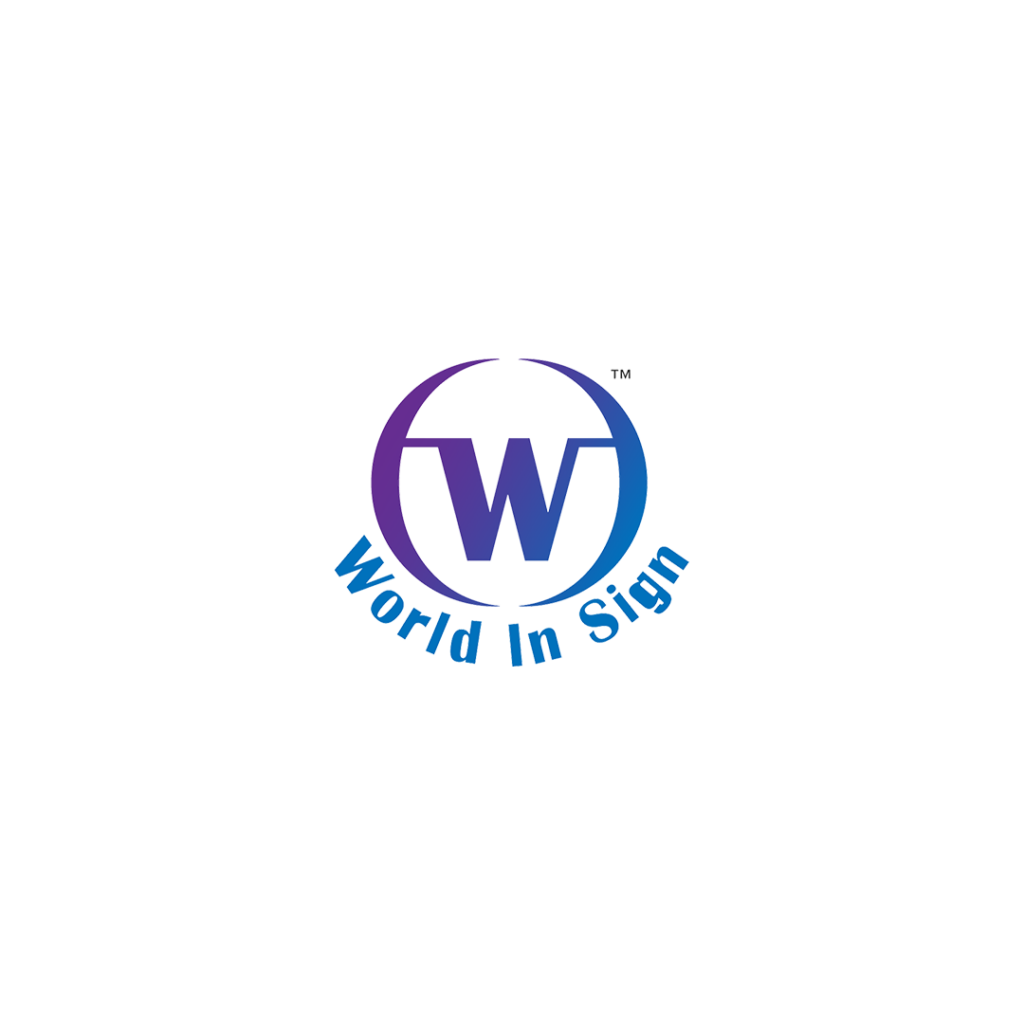 world in sign logo