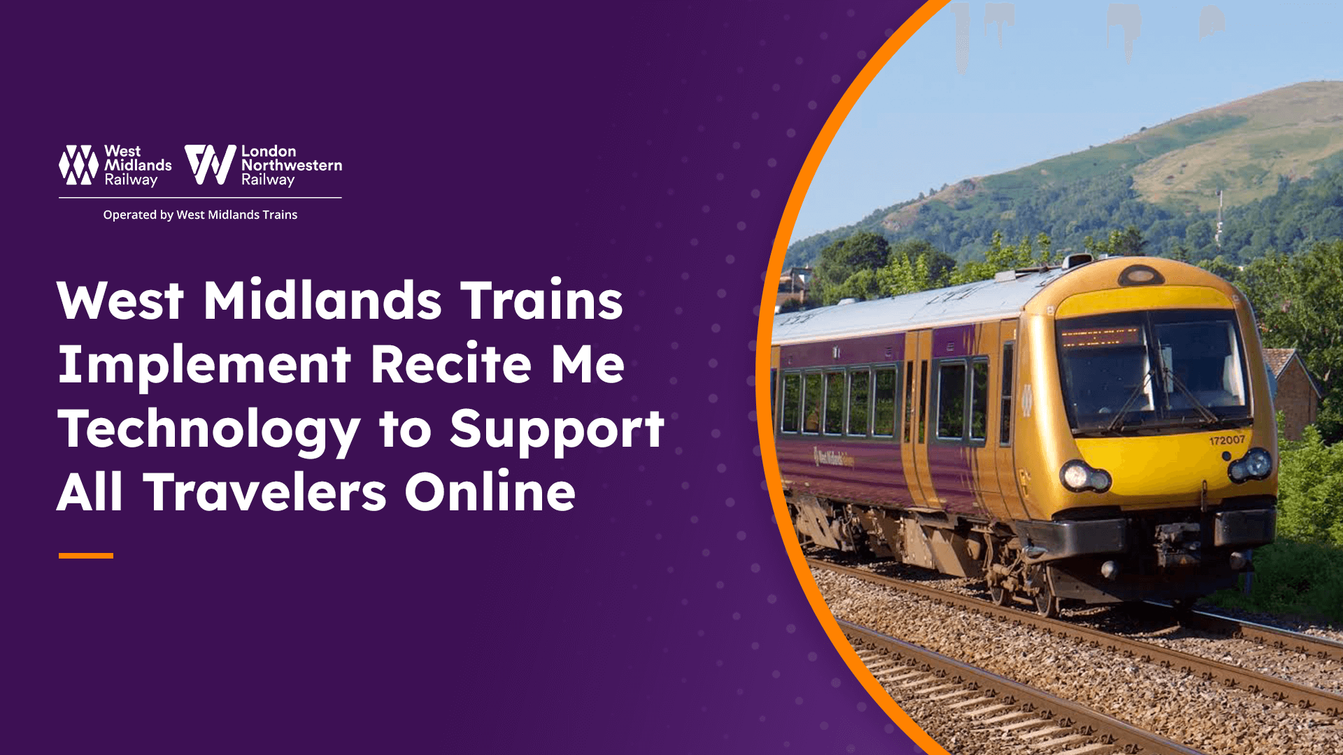 West Midlands Trains Implement Recite Me Technology to Support All Travelers Online