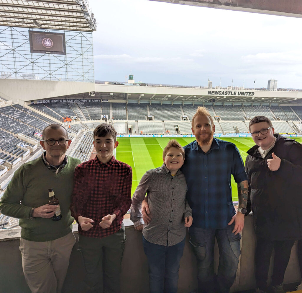 Newcastle Foundation competition winners at St James's Park