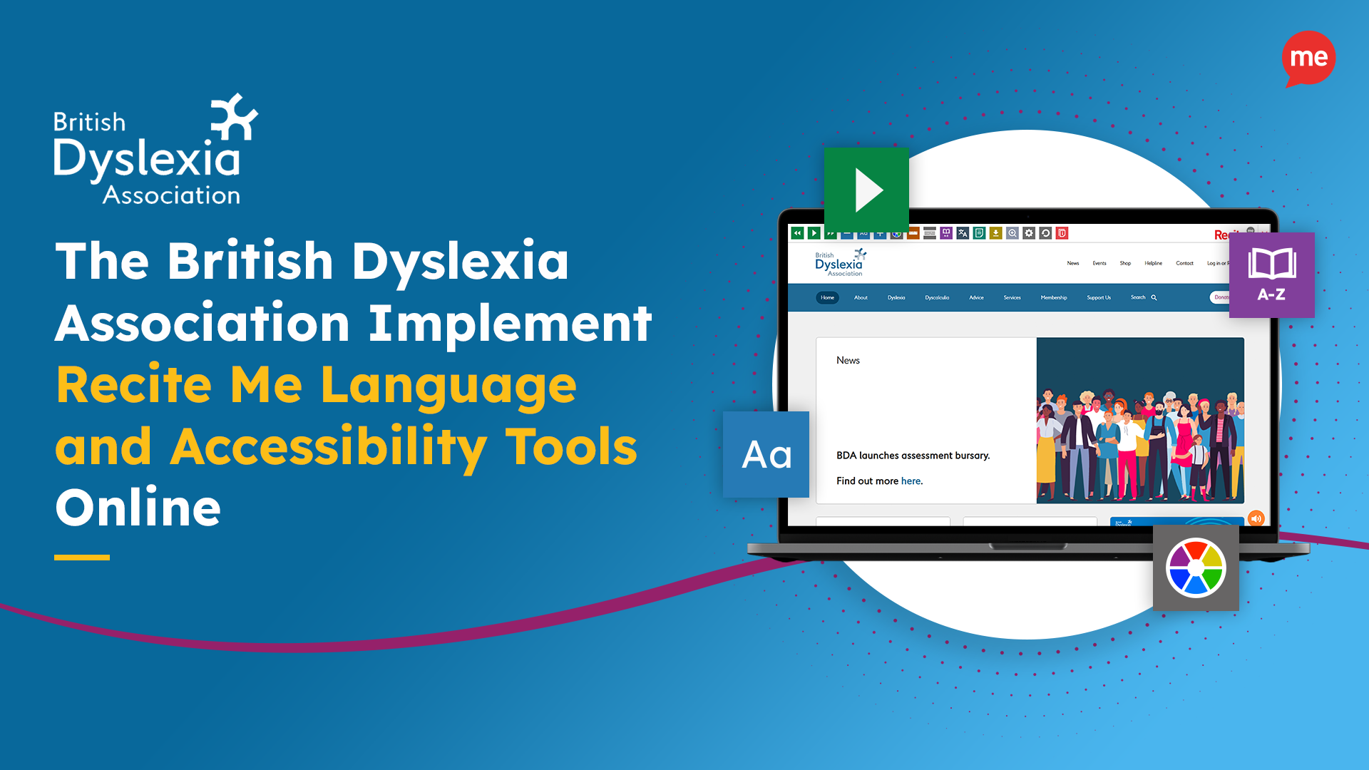 The British Dyslexia Association Implement Recite Me Language and Accessibility Tools Online
