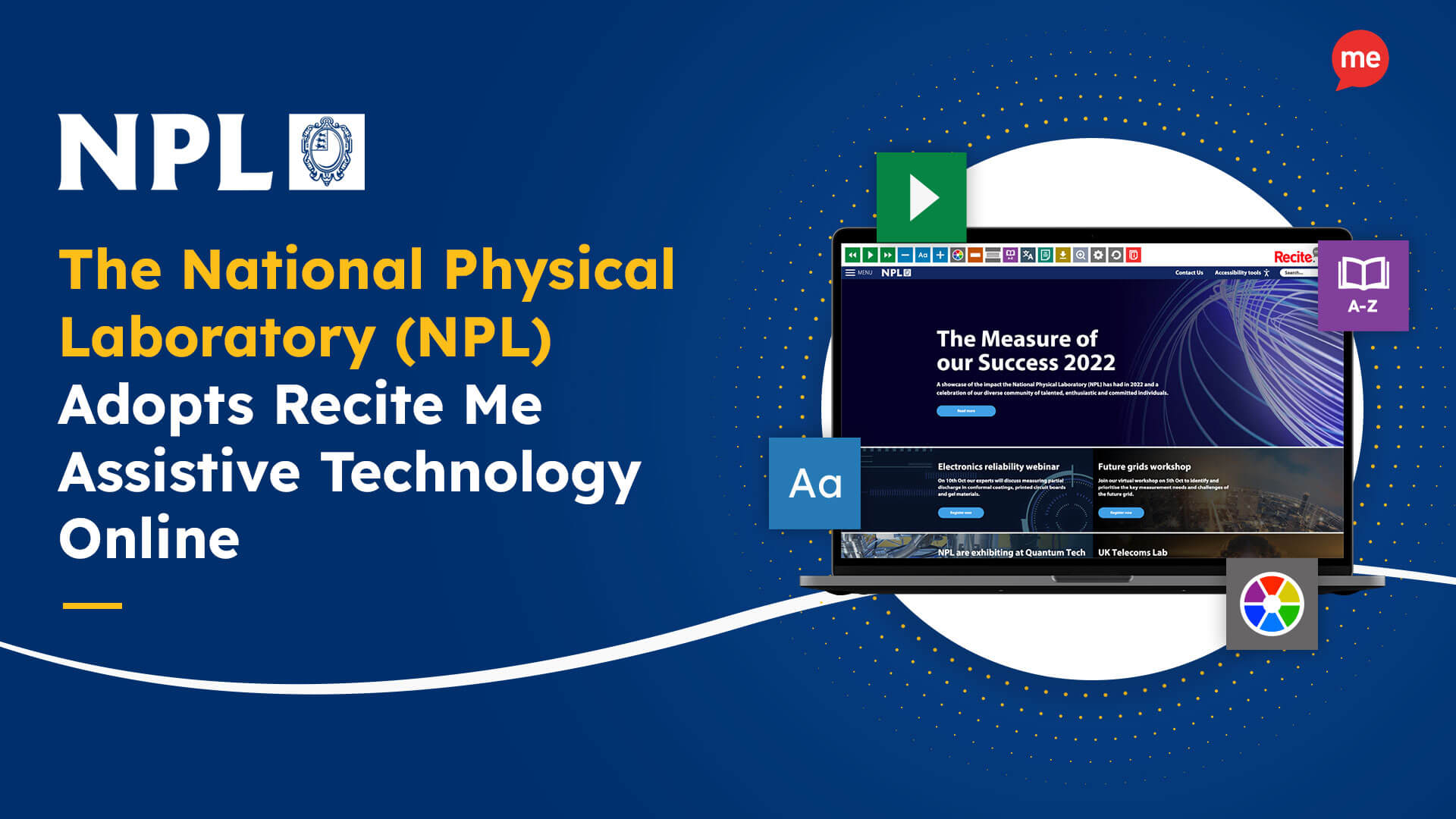 The National Physical Laboratory (NPL) Adopts Recite Me Assistive Technology Online