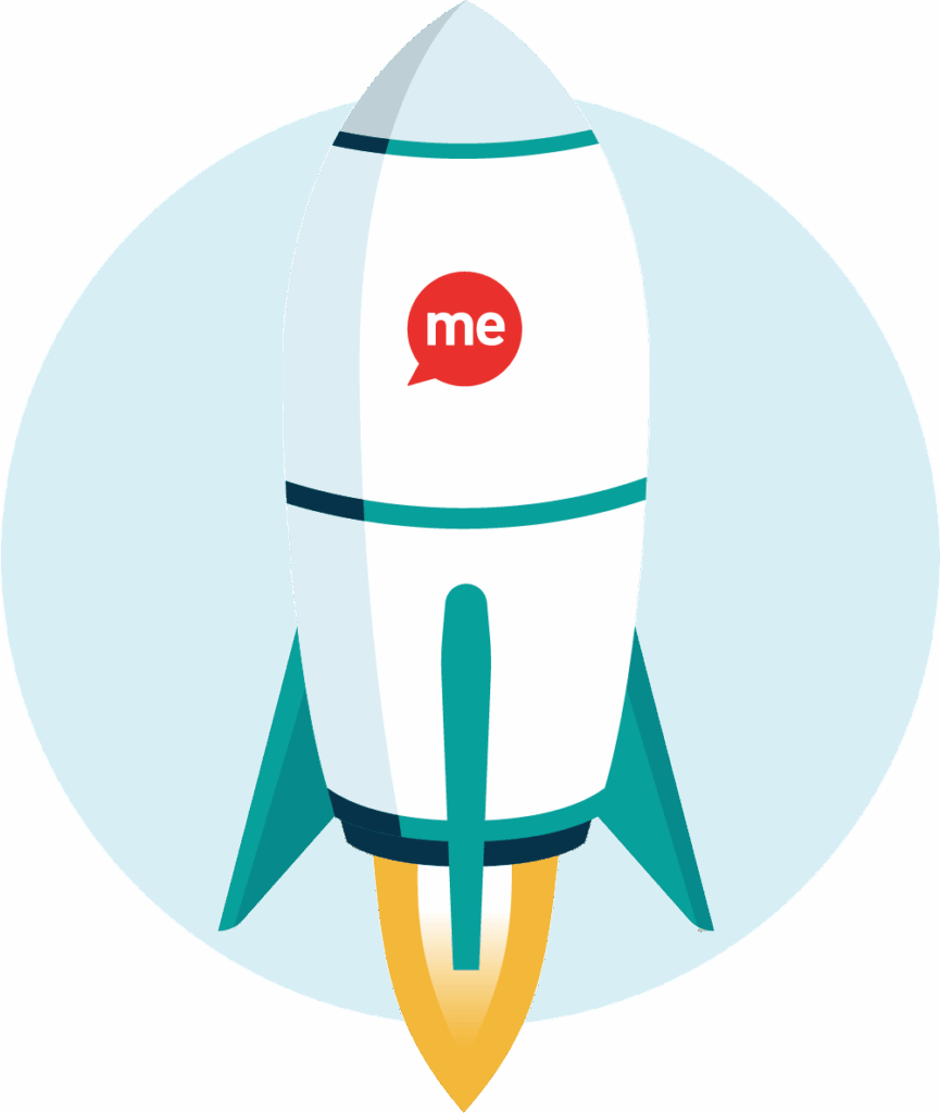 Rocket taking off icon