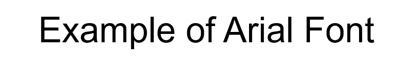 example of what arial font looks like