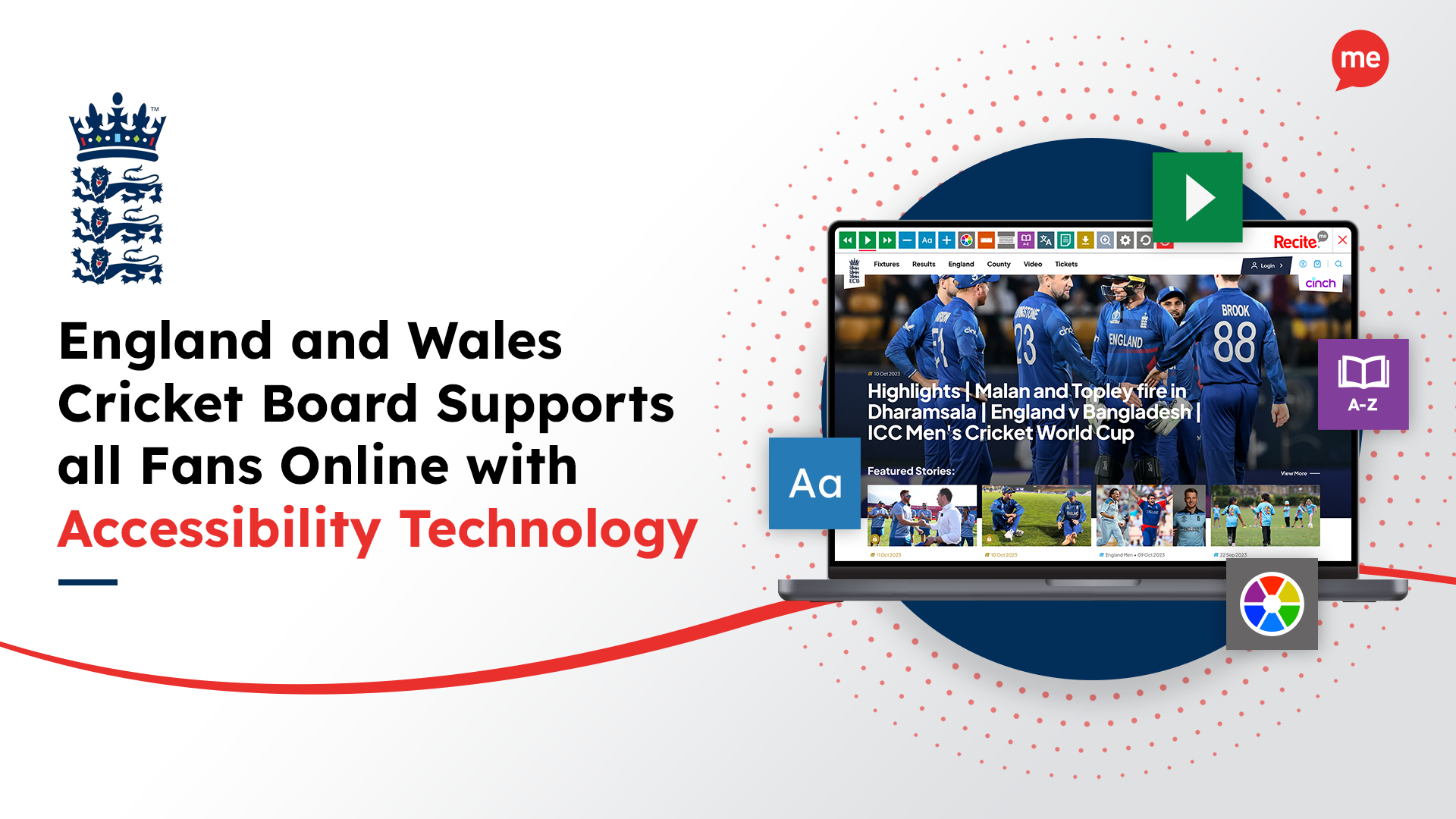 England and Wales Cricket Board Supports all Fans Online with Accessibility Technology