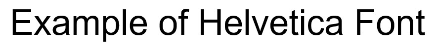 example of what the helvetica font looks like