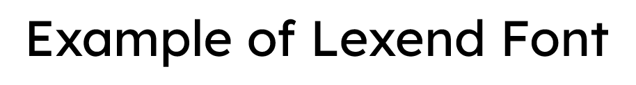 example of what the lexend font looks like