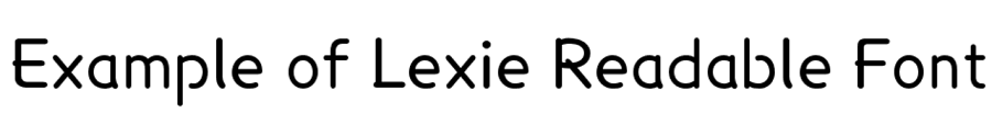 example of the lexie readable font type for dyslexic users