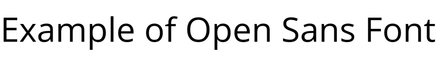 example of the open sans font type