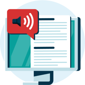 Audiobook and Screen reader icon