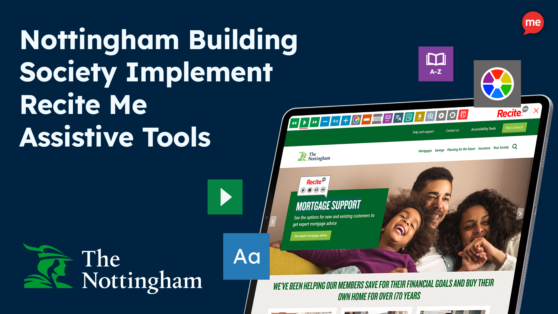 Nottingham Building Society Implement Recite Me Assistive Tools