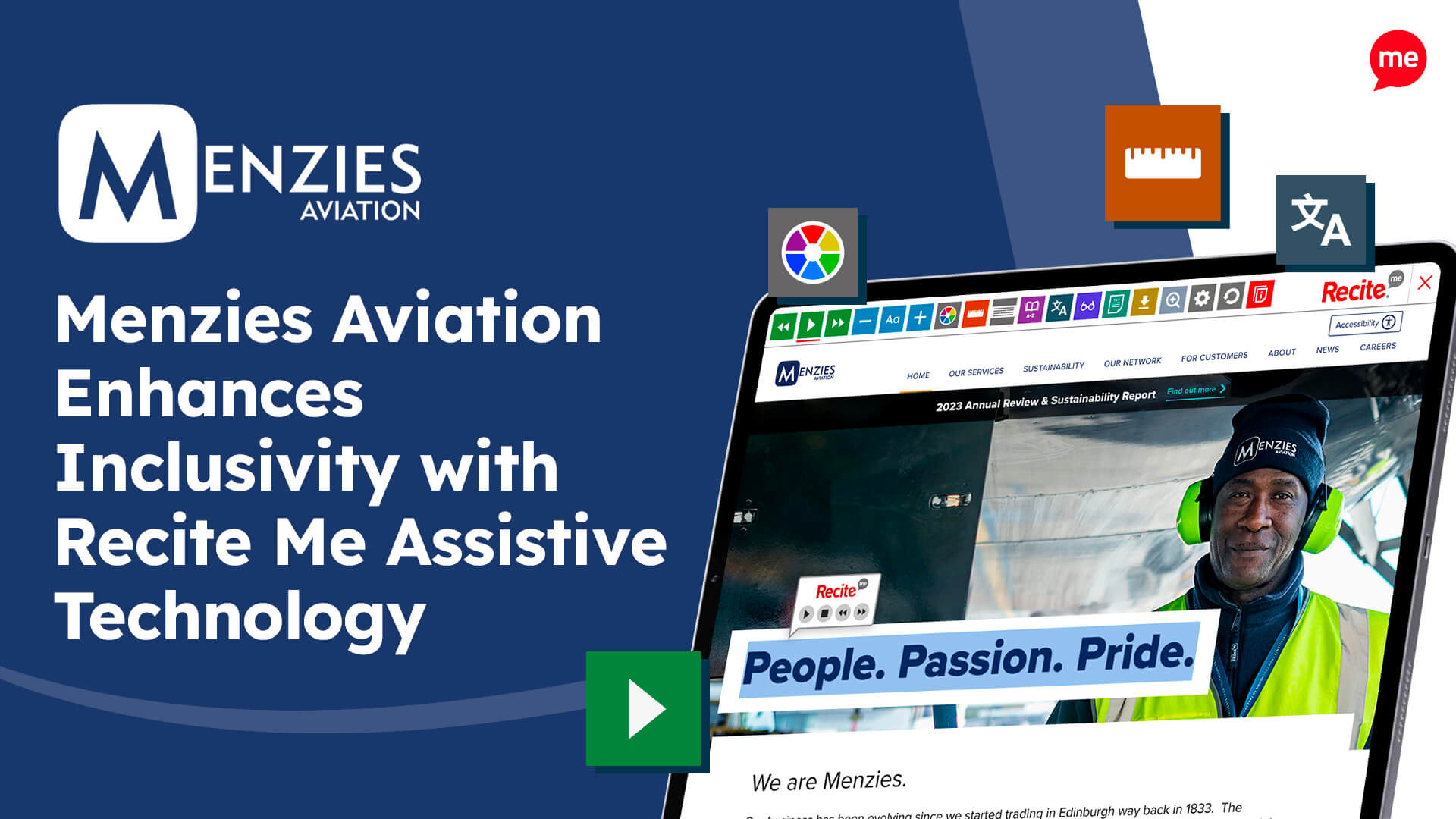 Menzies Aviation Enhances Inclusivity with Recite Me Assistive Technology
