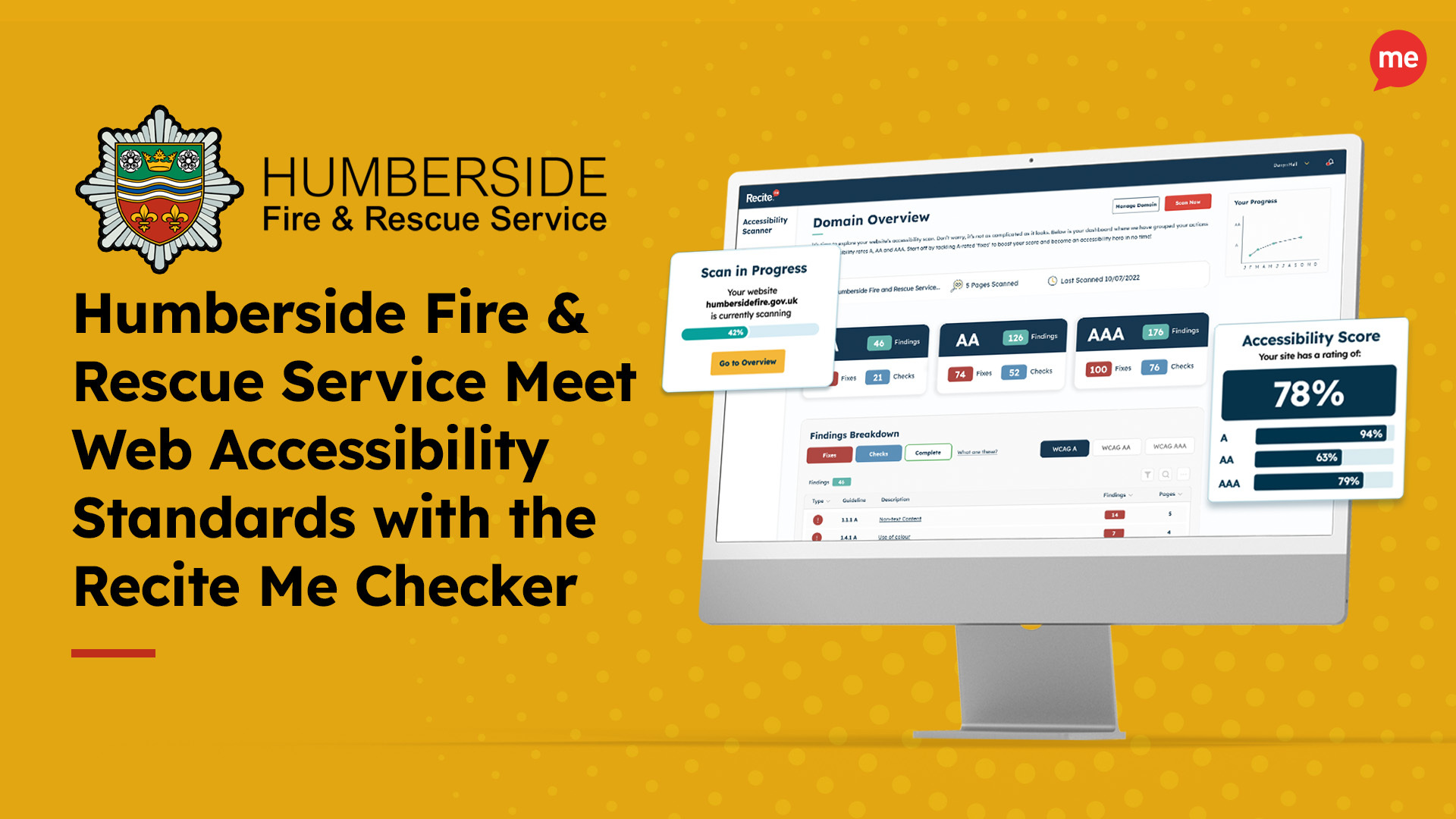 Humberside Fire & Rescue Service Meet Web Accessibility Standards with the Recite Me Checker