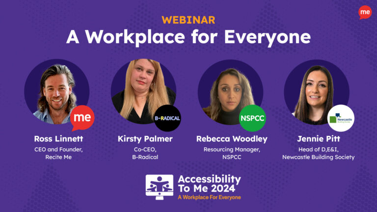 Webinar: A Workplace for Everyone with photos of the panellists