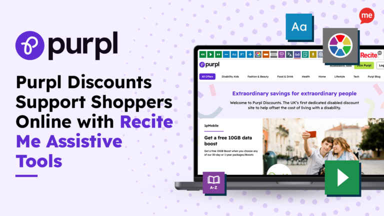 Purpl Discounts Support Shoppers Online with Recite Me Assistive Tools