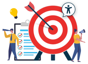target board with an arrow hitting the centre