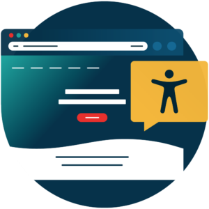 Icon of a website with an accessibility statement
