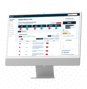 Mock-up of the Recite Me checker being used.