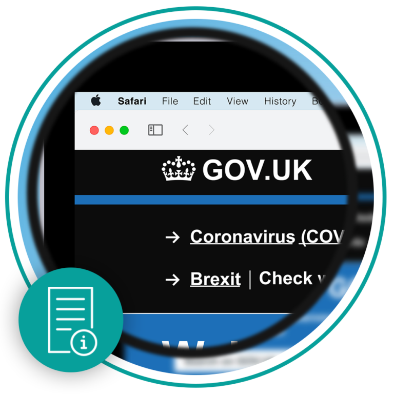 picture of UK government website