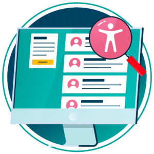 illustration of a screen showing candidate profiles