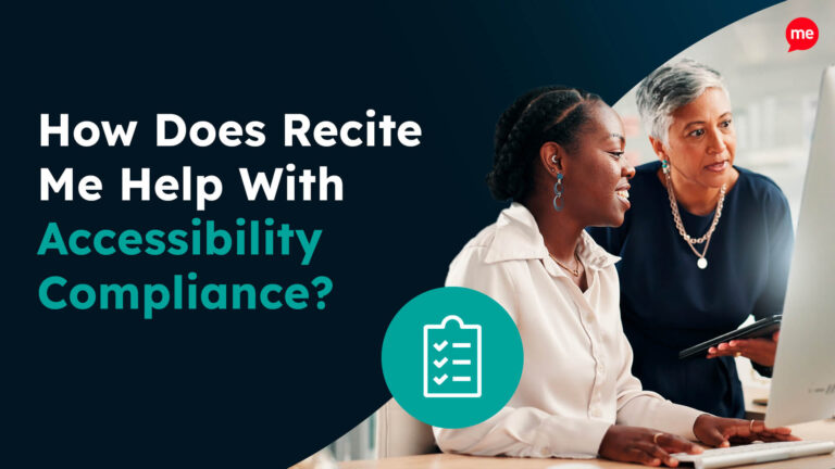 How does Recite Me help with accessibility compliance