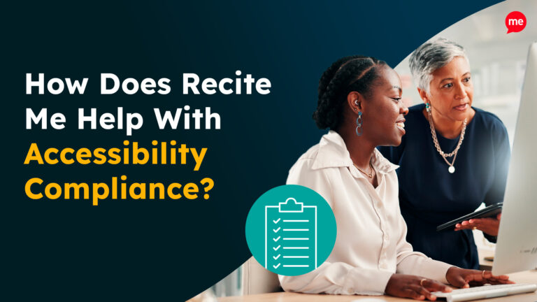 How does Recite Me help with accessibility compliance