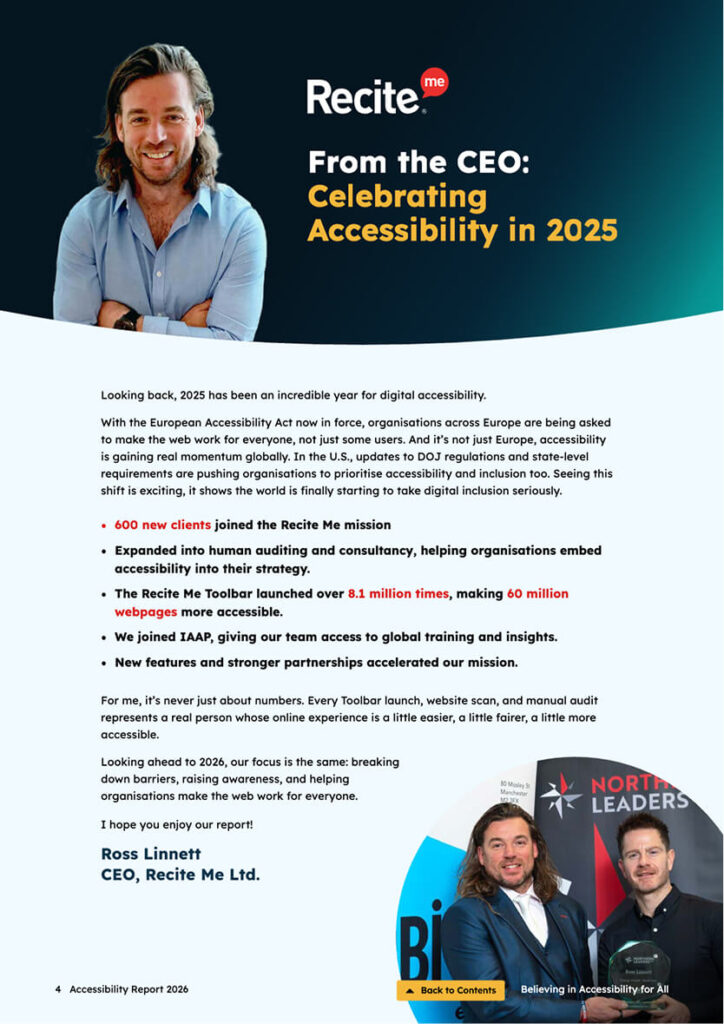 2026 Recite Me Accessibility Report Preview 2