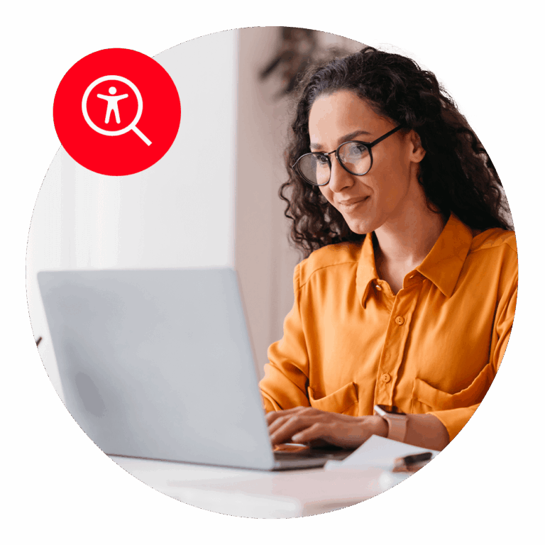 woman sitting at laptop