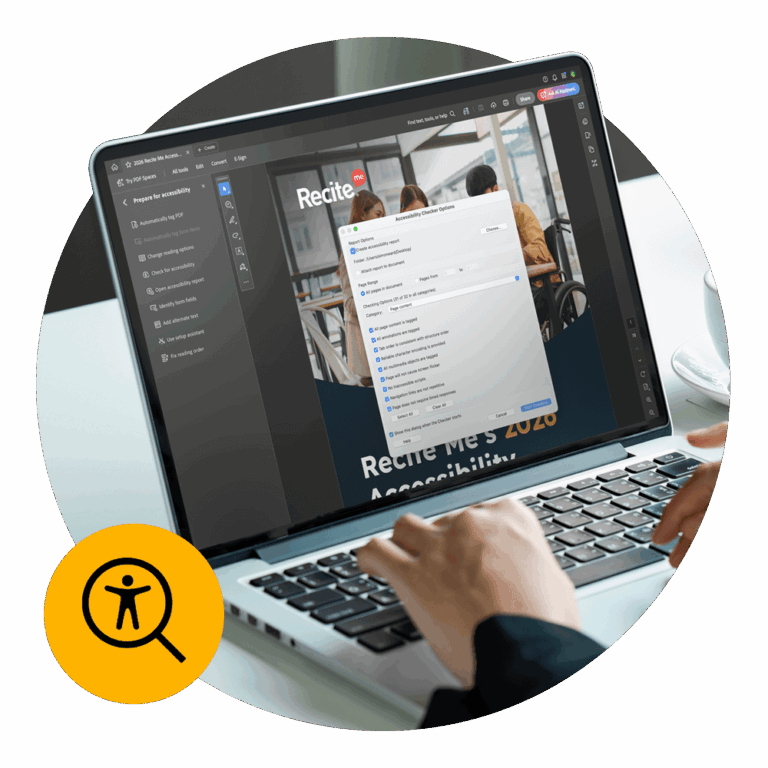 someone using laptop